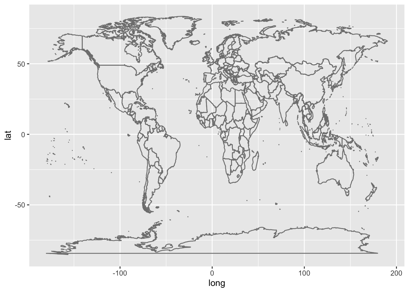 Mapamundi dibujado con `ggplot`