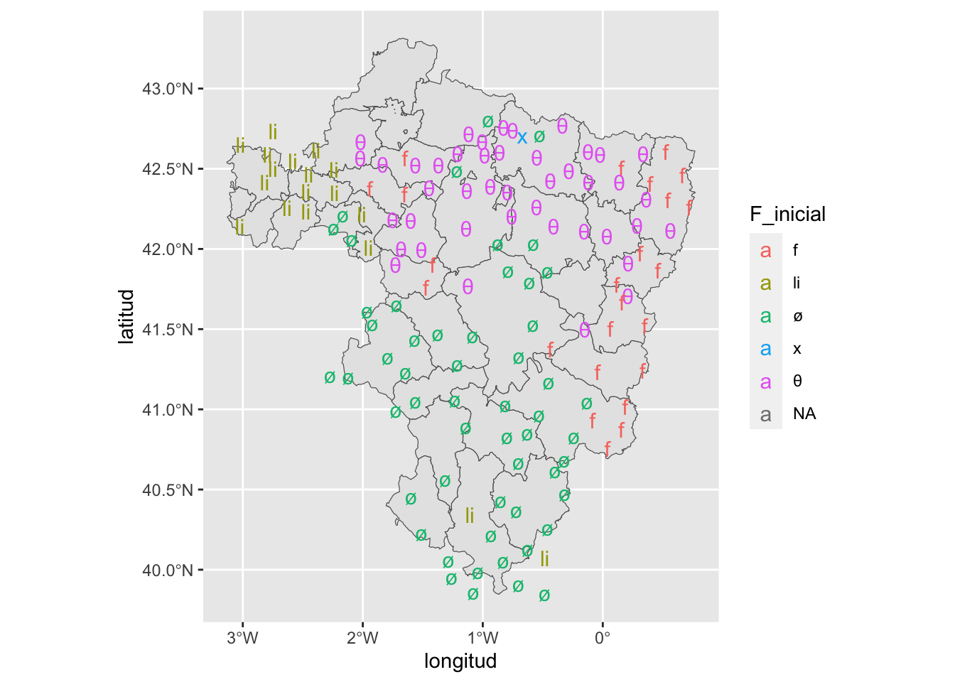 El mapa de los resultados con leyenda y fondos