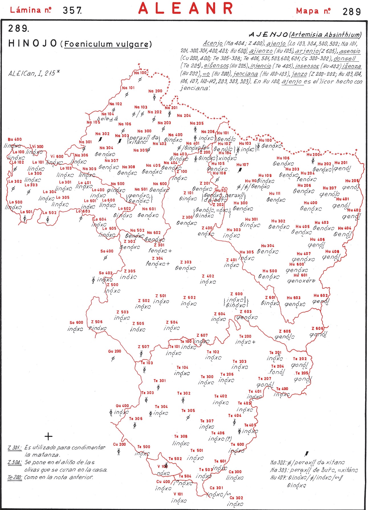 Mapa 289 del ALEARN