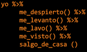 Forma de programar en R con `%>%<code>