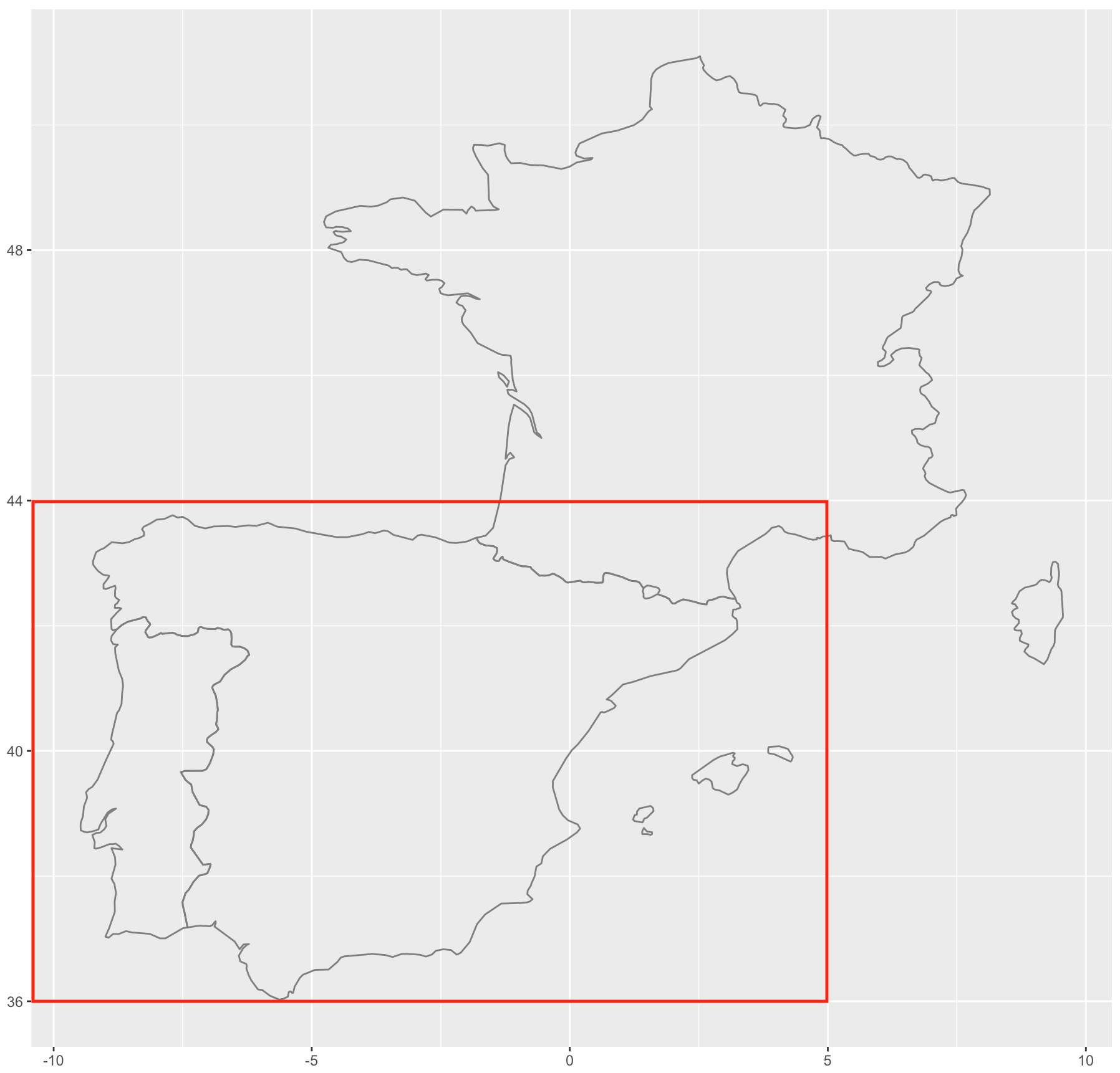 Zona que interesa (recuadro rojo